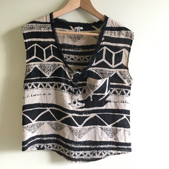 Ecote 100% Silk Tank Top Blouse Womens Size Xs